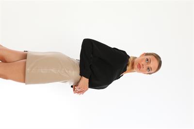 Basics And More Basics&More Women Extra Short Beige Leather Skirt - SK02