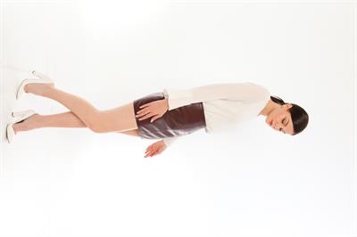 Basics And More Basics&More Women Extra Short Burgundy Leather Skirt - SK02