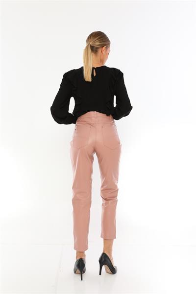 Basics And More Basics&More Women Five Pocket Powder Leather Trousers - P02