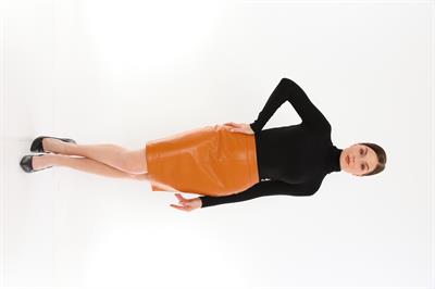 basics and more Basics&More Women Pen Camel Leather Skirt - SK04