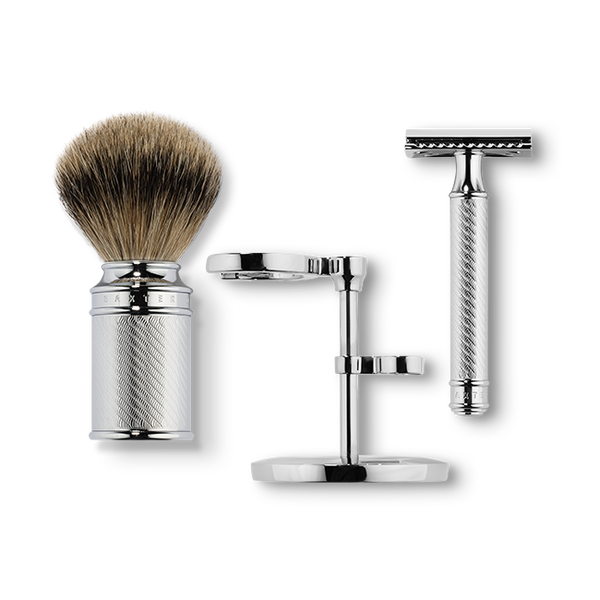 baxter of california Men's Safety Razor Shaving Brush Set