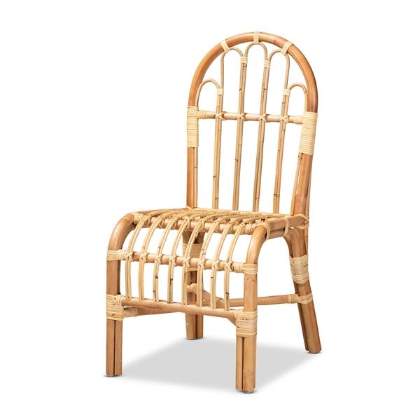 baxton studio bali & pari Athena Modern and Contemporary Natural Finished Rattan Dining Chair