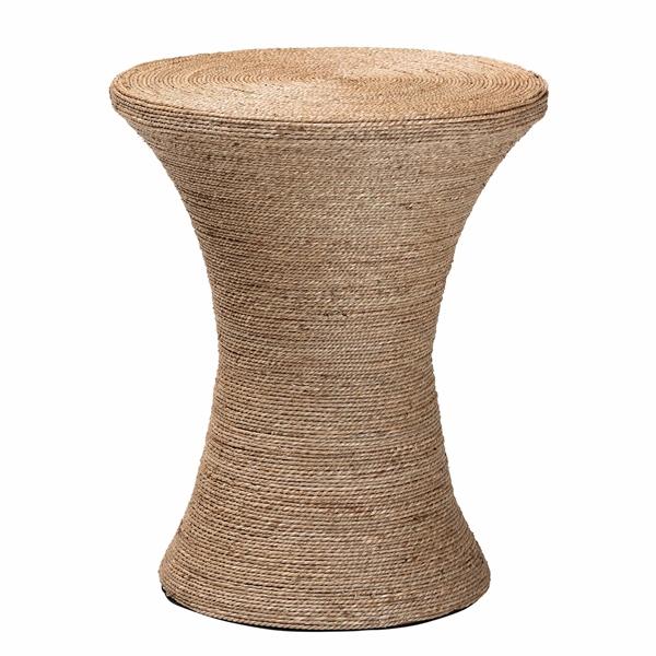 baxton studio bali & pari Cady Japandi Natural Seagrass Side Table