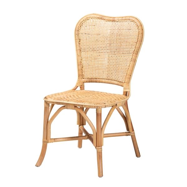 baxton studio bali & pari Irene Modern Bohemian Natural Rattan Dining Chair