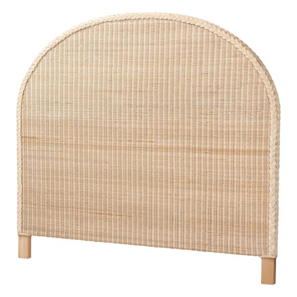 baxton studio bali & pari Lanica Japandi Sun Bleached Rattan Queen Size Standalone Headboard