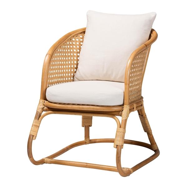 baxton studio bali & pari Niko Bohemian Light Honey Rattan Arm Chair baxton studio bali & pari Niko Bohemian Light Honey Rattan Arm Chair