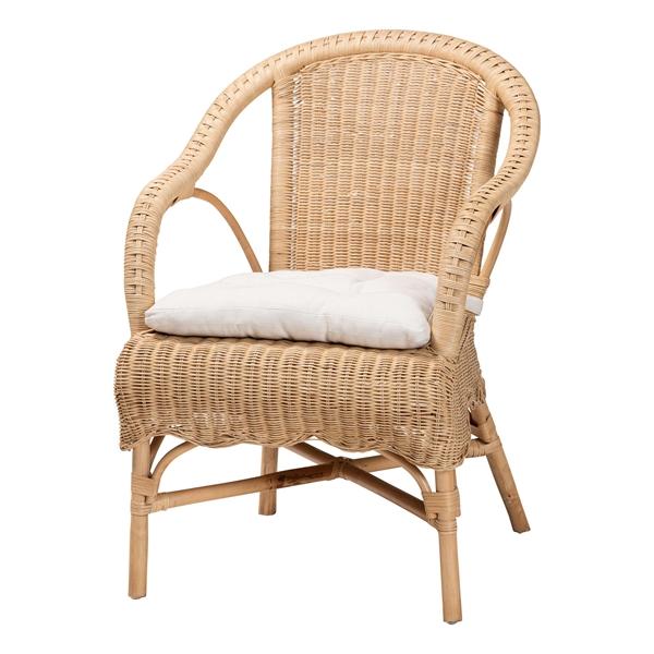 baxton studio bali & pari Reinu Natural Rattan Dining Chair