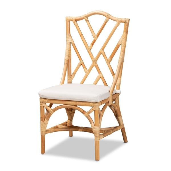 baxton studio bali & pari Sonia Modern and Contemporary Natural Finished Rattan Dining Chair