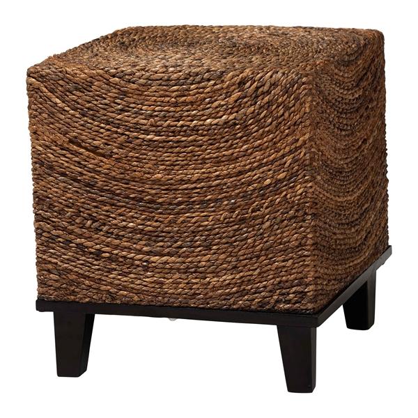 baxton studio bali & pari Verino Bohemian Natural Seagrass End Table