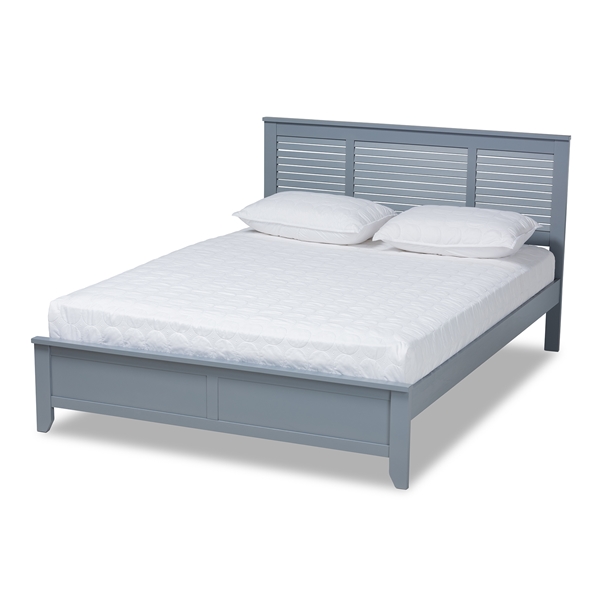 baxton studio Baxton Studio Adela Modern and Contemporary Grey Finished Wood Full Size Platform Bed
