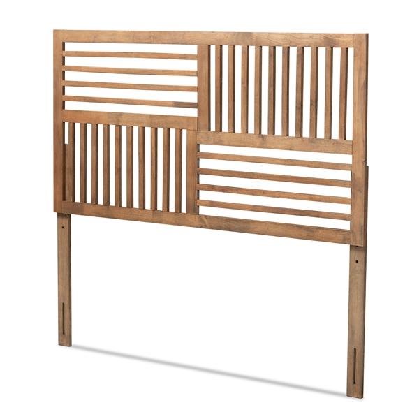 baxton studio Baxton Studio Adler Modern and Contemporary Transitional Ash Walnut Finished Wood Queen Size Headboard