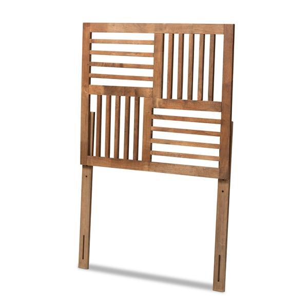 baxton studio Baxton Studio Adler Modern and Contemporary Transitional Ash Walnut Finished Wood Twin Size Headboard