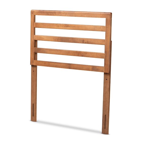 baxton studio Baxton Studio Akemi Modern and Contemporary Ash Walnut Finished Wood Twin Size Headboard