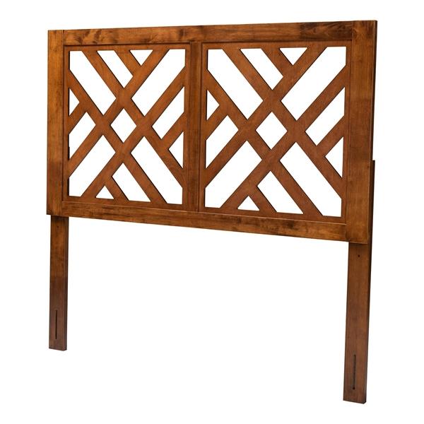 baxton studio Baxton Studio Aliya Modern Walnut Brown Finished Wood Queen Size Headboard