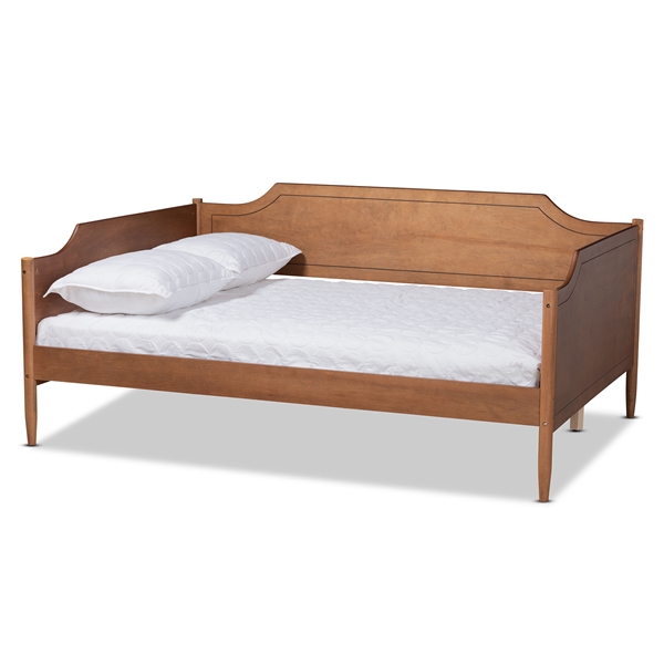 baxton studio Baxton Studio Alya Classic Traditional Farmhouse Walnut Brown Finished Wood Full Size Daybed