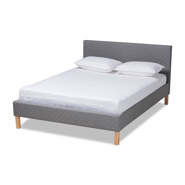 baxton studio Baxton Studio Aneta Modern and Contemporary Grey Fabric Upholstered King Size Platform Bed