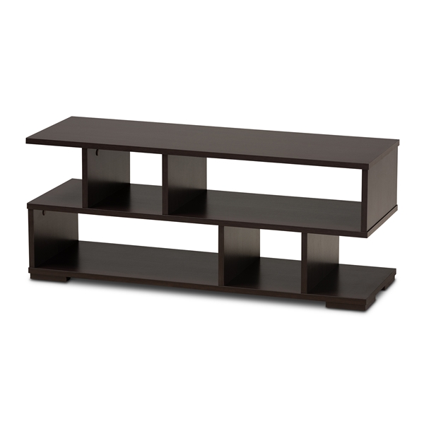 baxton studio Baxton Studio Arne Modern and Contemporary Dark Brown Finished Wood TV Stand