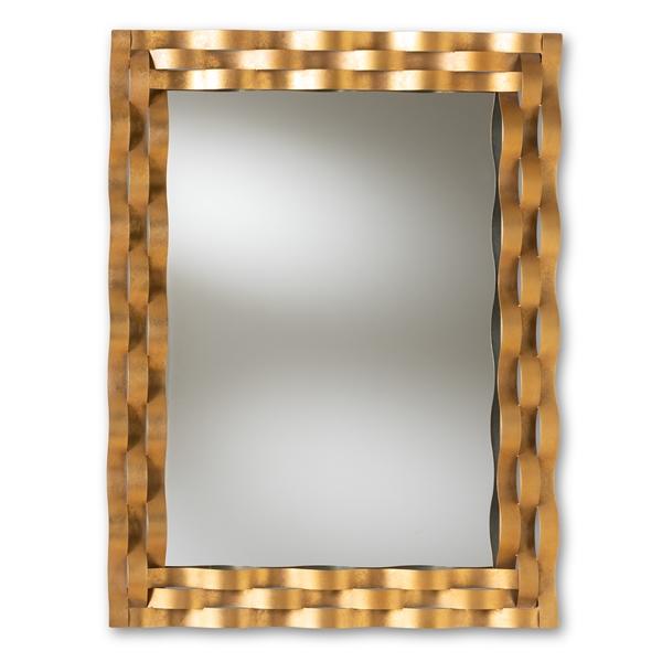 baxton studio Baxton Studio Arpina Modern and Contemporary Antique Gold Finished Rectangular Accent Wall Mirror