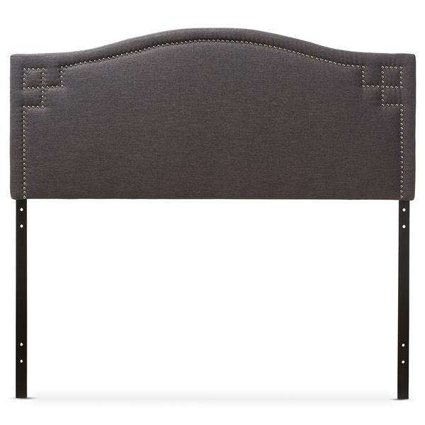 baxton studio Baxton Studio Aubrey Modern and Contemporary Dark Grey Fabric Upholstered Queen Size Headboard