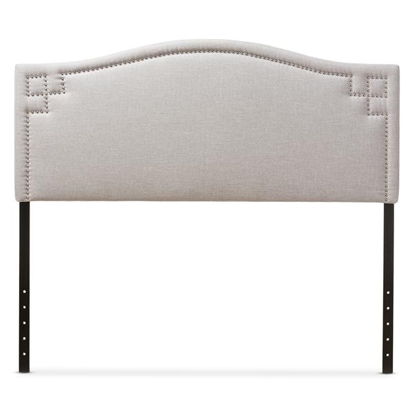 baxton studio Baxton Studio Aubrey Modern and Contemporary Greyish Beige Fabric Upholstered Queen Size Headboard