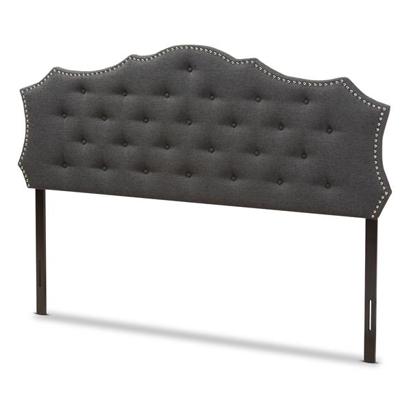 baxton studio Baxton Studio Aurora Modern and Contemporary Dark Grey Fabric King Size Headboard