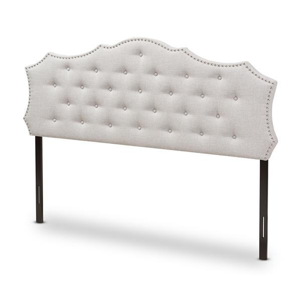 baxton studio Baxton Studio Aurora Modern and Contemporary Greyish Beige Fabric Full Size Headboard