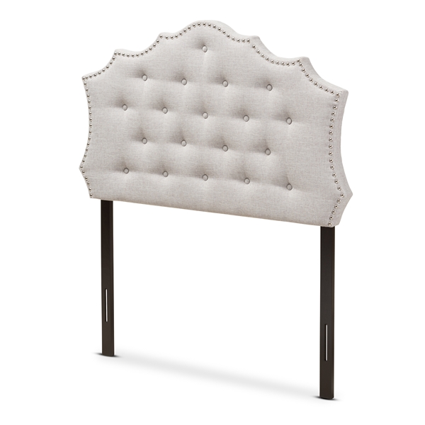 baxton studio Baxton Studio Aurora Modern and Contemporary Greyish Beige Fabric Twin Size Headboard