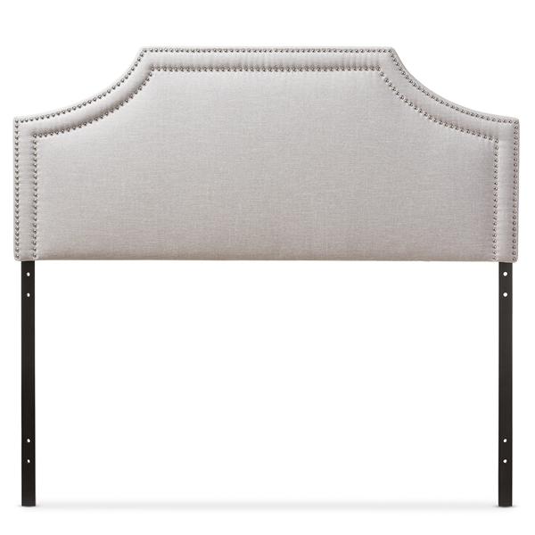 baxton studio Baxton Studio Avignon Modern and Contemporary Greyish Beige Fabric Upholstered Full Size Headboard