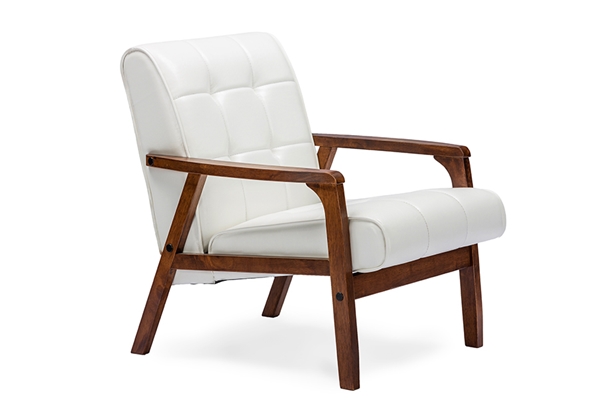 baxton studio Baxton Studio Baxton Studio Mid-Century Masterpieces Club Chair - WhiteOne (1) Accent Chair