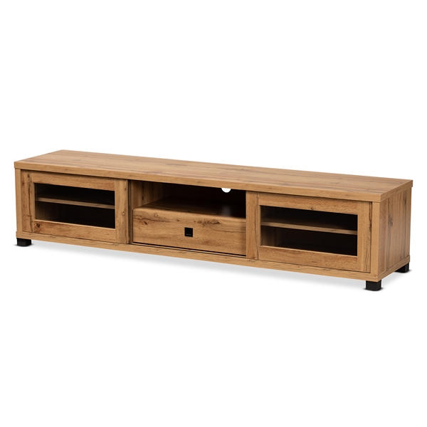 baxton studio Baxton Studio Beasley Modern and Contemporary Oak Brown Finished Wood 1-Drawer TV Stand