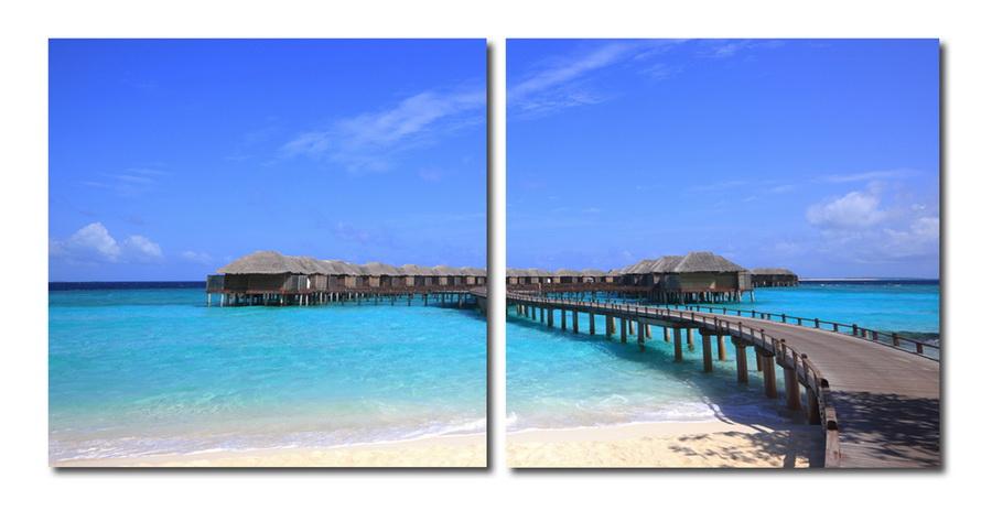 baxton studio Baxton Studio Bridge to Paradise Mounted Photography Print Diptych