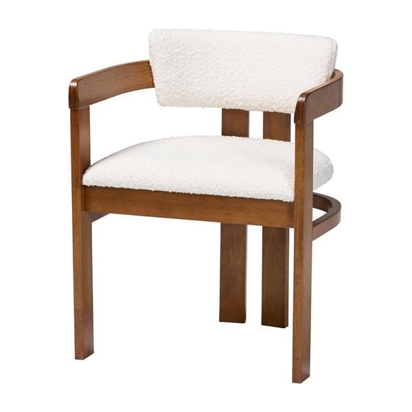 baxton studio Baxton Studio Carice Modern Cream Boucle Dining Chair