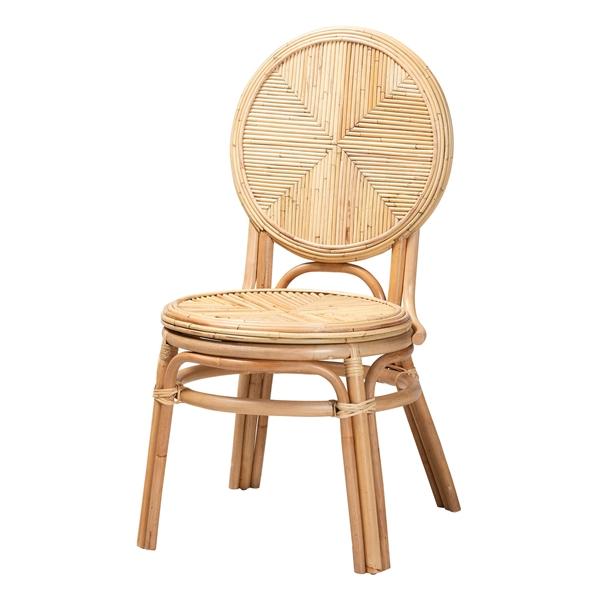 baxton studio Baxton Studio Carita Modern Bohemian Natural Brown Rattan Dining Chair