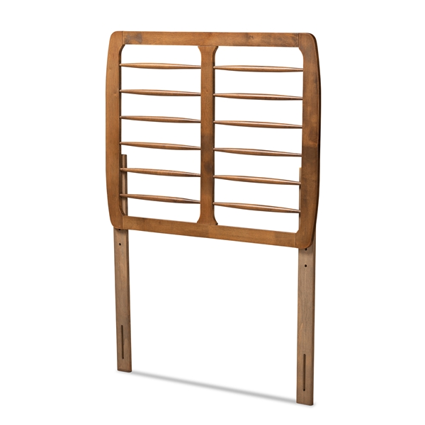 baxton studio Baxton Studio Carolyn Mid-Century Modern Ash Walnut Finished Wood Twin Size Headboard