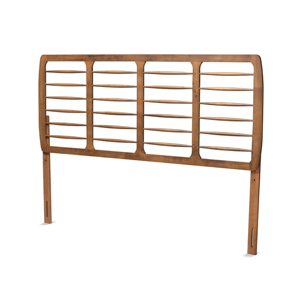 baxton studio Baxton Studio Carolyn Mid-Century Modern Ash Walnut Finished Wood King Size Headboard