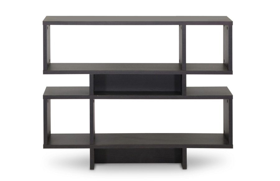 baxton studio Baxton Studio Cassidy 4-Level Dark Brown Modern Bookshelf