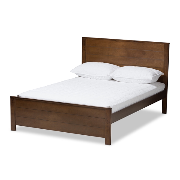 baxton studio Baxton Studio Catalina Modern Classic Mission Style Brown-Finished Wood Full Platform Bed