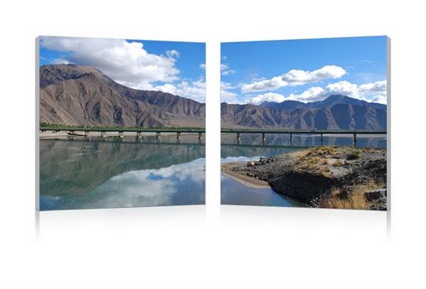 baxton studio Baxton Studio Causeway through the Mountains Mounted Photography Print Diptych