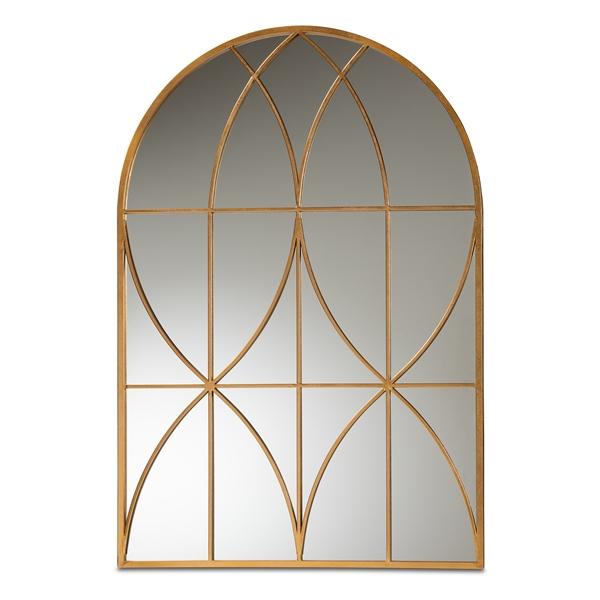 baxton studio Baxton Studio Celerina Modern and Contemporary Gold Finished Metal Accent Wall Mirror