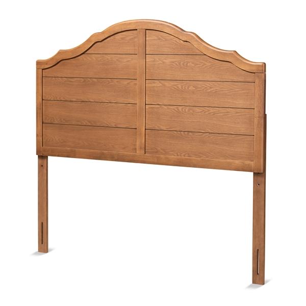baxton studio Baxton Studio Clive Vintage Traditional Farmhouse Ash Walnut Finished Wood Full Size Headboard