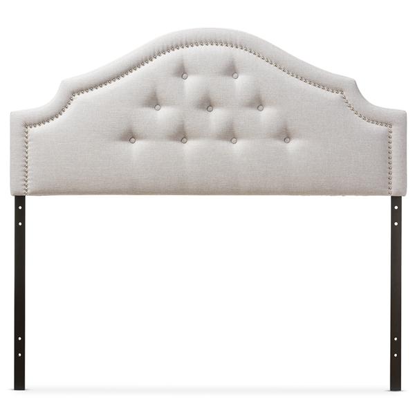 baxton studio Baxton Studio Cora Modern and Contemporary Greyish Beige Fabric Upholstered Full Size Headboard