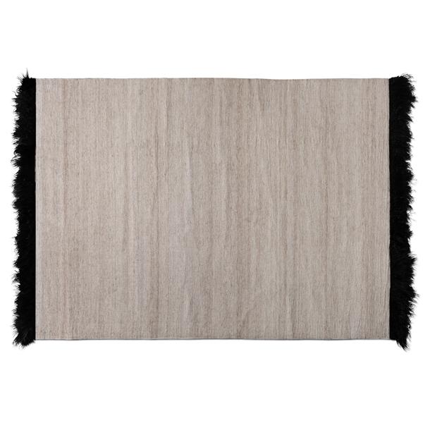 baxton studio Baxton Studio Dalston Modern and Contemporary Beige and Black Handwoven Wool Blend Area Rug