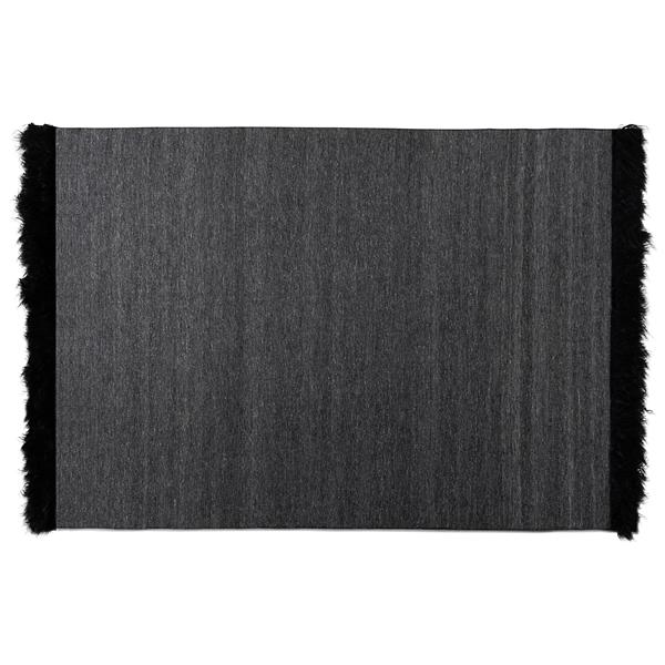 baxton studio Baxton Studio Dalston Modern and Contemporary Dark Grey and Black Handwoven Wool Blend Area Rug