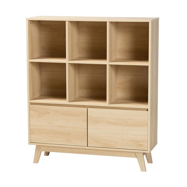 baxton studio Baxton Studio Danina Japandi Oak Brown Finished Wood Bookshelf