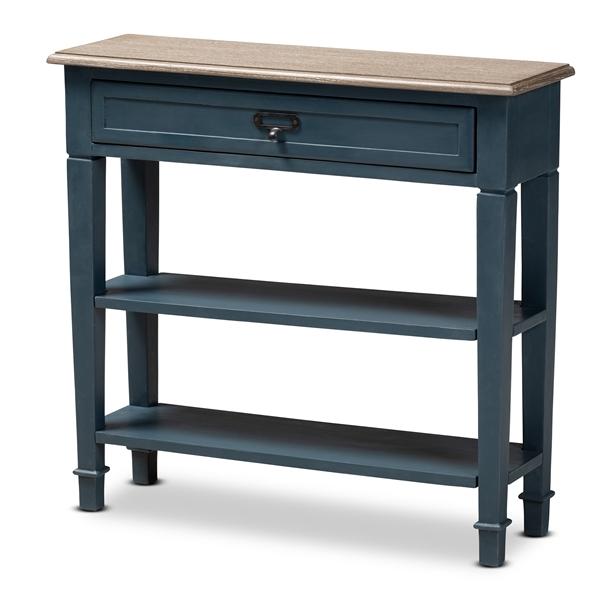 baxton studio Baxton Studio Dauphine French Provincial Blue Spruce Fiinished Wood Accent Console Table