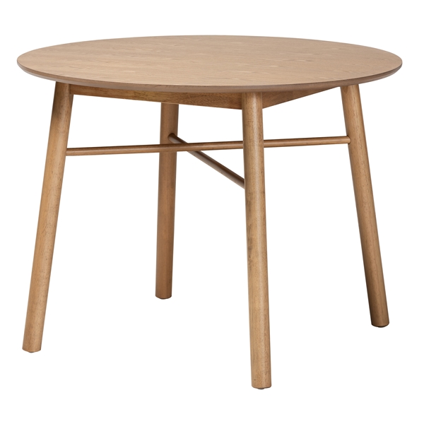 baxton studio Baxton Studio Denmark Mid-Century Modern French Oak Brown Finished Rubberwood Dining Table