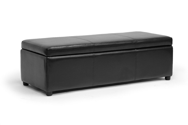 baxton studio Baxton Studio Dennehy Black Modern Ottoman