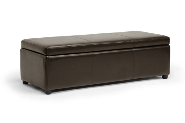 baxton studio Baxton Studio Dennehy Dark Brown Modern Ottoman