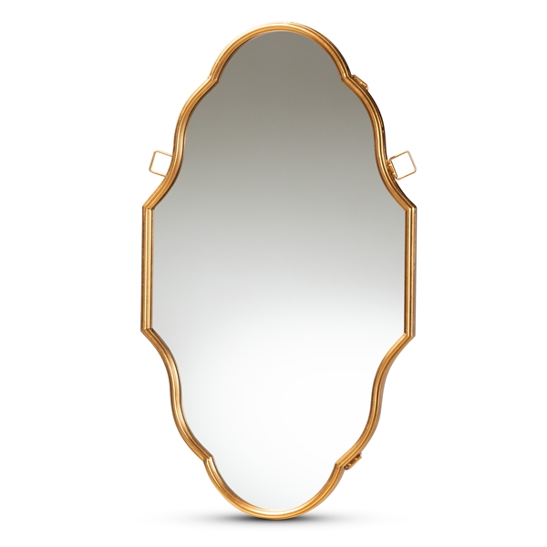baxton studio Baxton Studio Dennis Vintage Antique Gold Finished Accent Wall Mirror