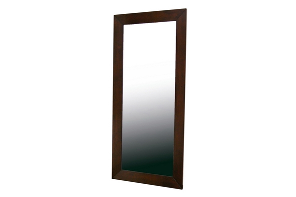 baxton studio Baxton Studio Doniea Dark Brown Wood Frame Modern Mirror - Rectangle